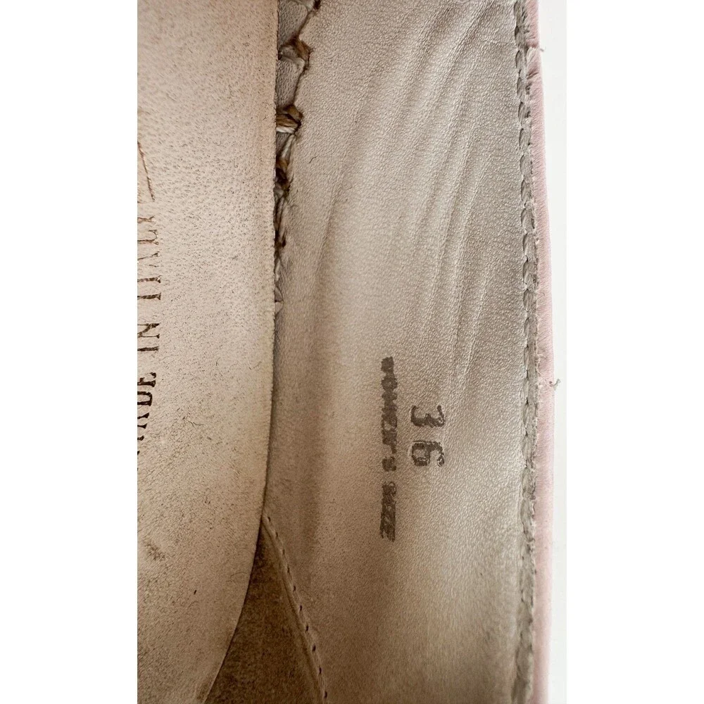 Tod's Women's Pale Pink Perforated Espadrille Flats Size EU 36 US 6